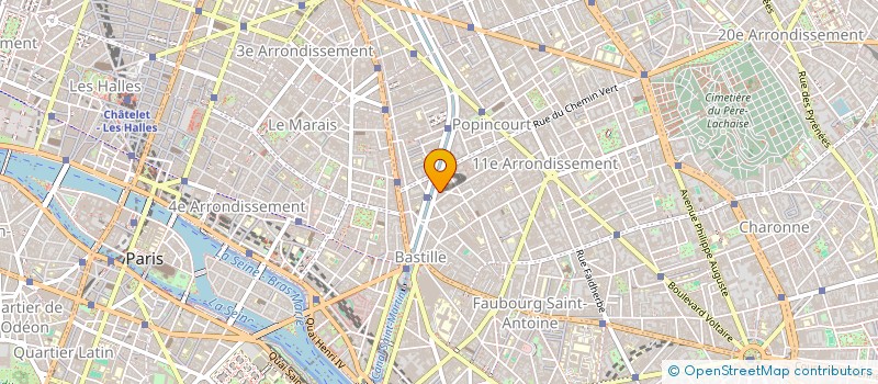 localisation de l'entreprise AUTO ECOLE RICHARD LENOIR  PARIS