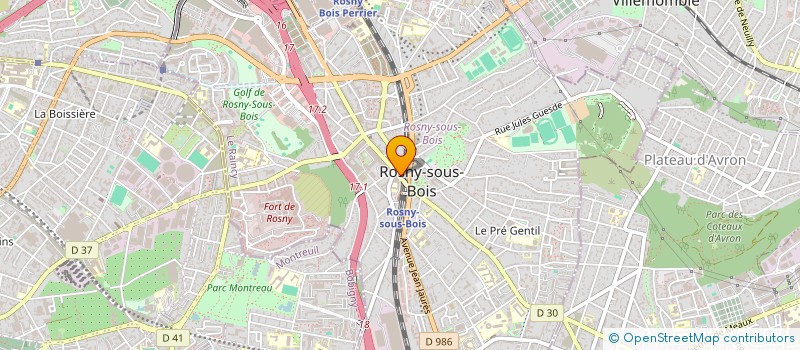 localisation de l'entreprise AUTO-ECOLE ROSNY GARE à ROSNY-SOUS-BOIS