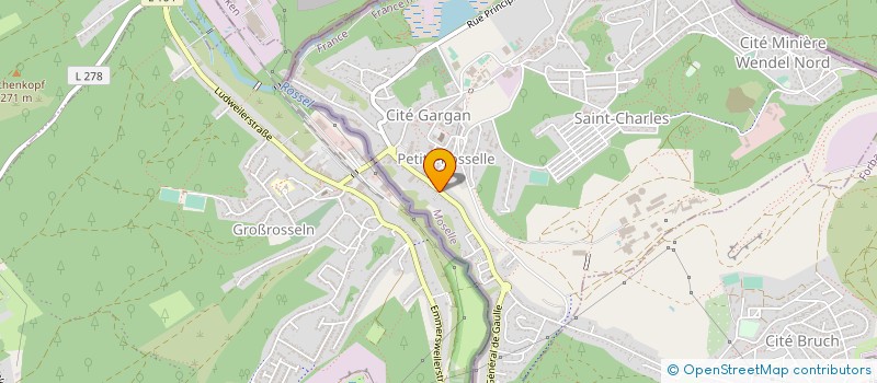 localisation de l'entreprise AUTO ECOLE ROSSELLE  PETITE-ROSSELLE