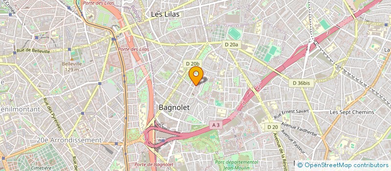 localisation de l'entreprise AUTO ECOLE SADI CARNOT à BAGNOLET