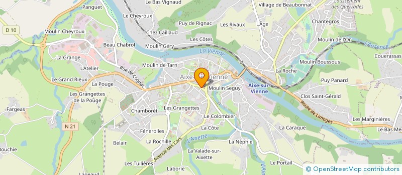localisation de l'entreprise AUTO ECOLE STARTER à AIXE-SUR-VIENNE