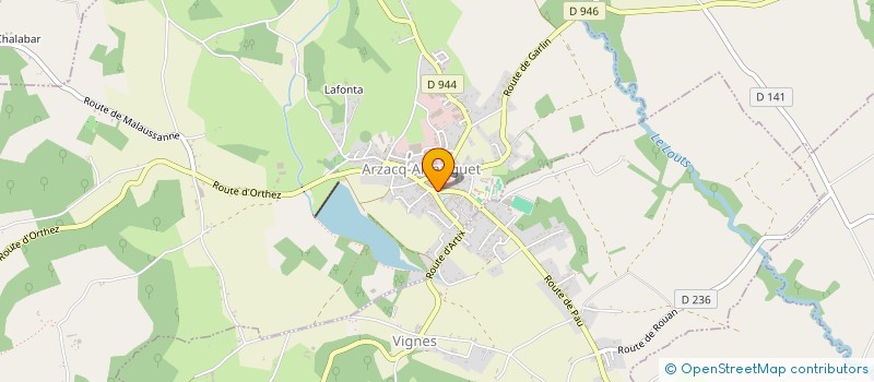 localisation de l'entreprise AUTO-ECOLE SUNDRIVE  ARZACQ-ARRAZIGUET