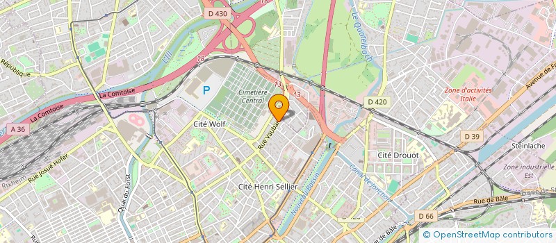 localisation de l'entreprise AUTO ECOLE VAUBAN à MULHOUSE