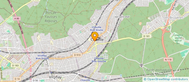 localisation de l'entreprise AUTO- ELOC' à CHAVILLE