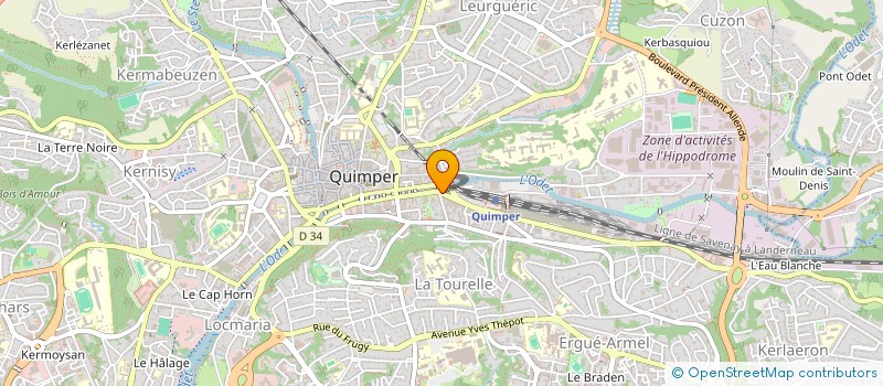 localisation de l'entreprise AUTO EURO à QUIMPER