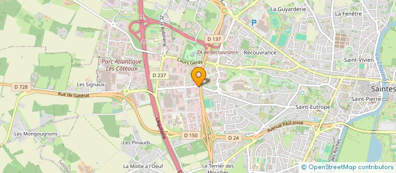 localisation de l'entreprise AUTO EVO  SAINTES