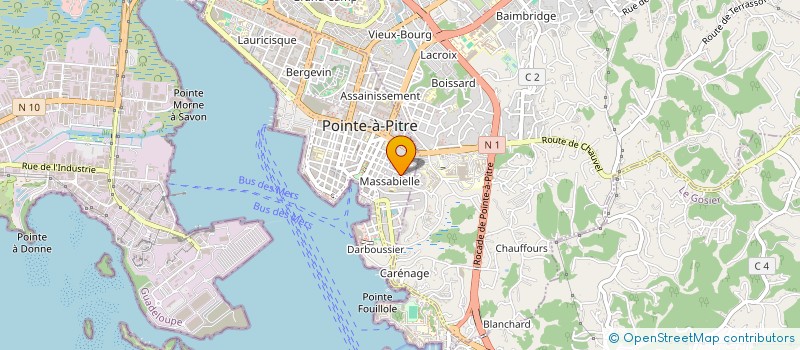 localisation de l'entreprise AUTO FACILE FWI  POINTE-A-PITRE