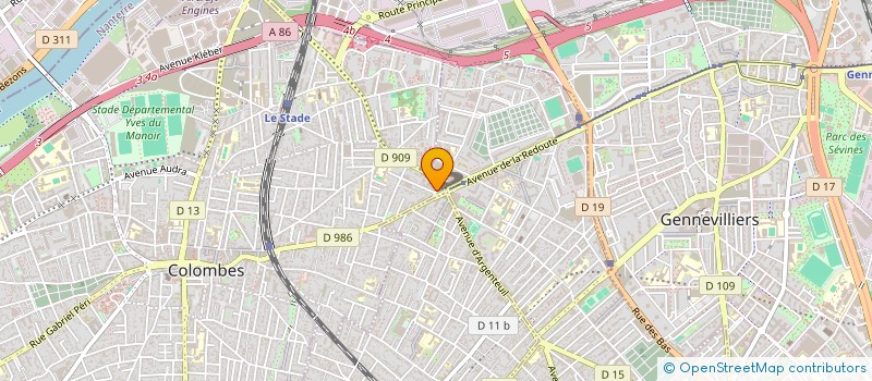 localisation de l'entreprise AUTO FADI à COLOMBES