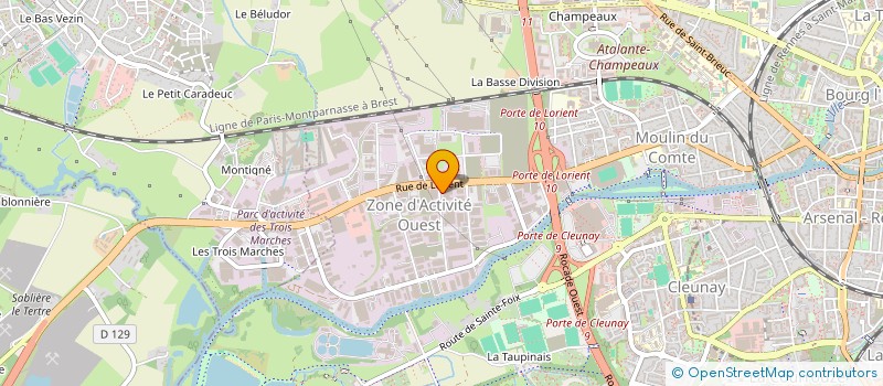 localisation de l'entreprise AUTO FORMATION QUALITE à RENNES
