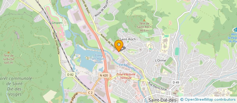 localisation de l'entreprise AUTO FRANCE 88  SAINT-DIE-DES-VOSGES