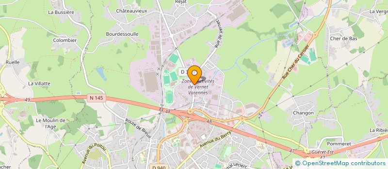 localisation de l'entreprise AUTO GLAD SAS à GUERET