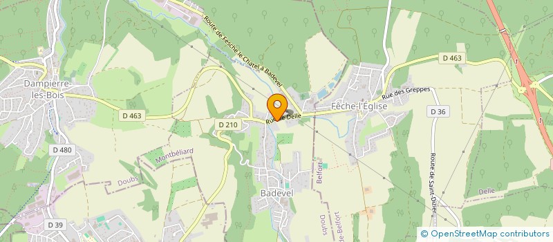 localisation de l'entreprise AUTO GP 90  BADEVEL