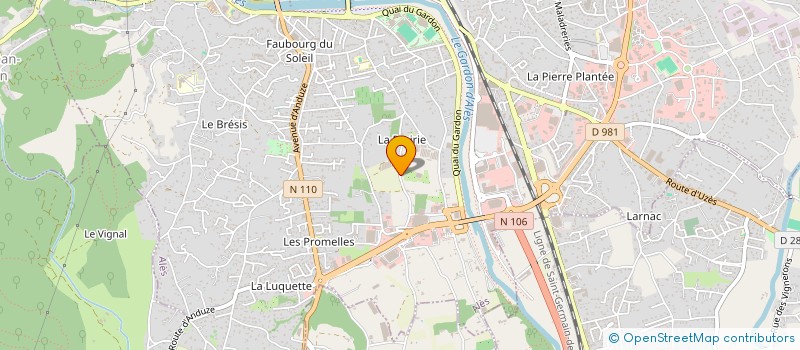 localisation de l'entreprise AUTO HALL  ALES