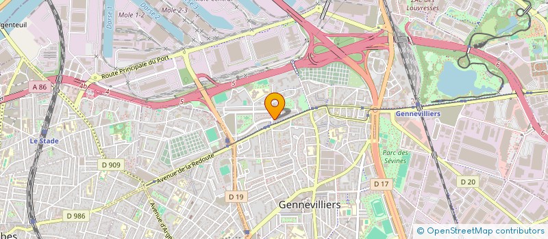 localisation de l'entreprise AUTO HORIZON à GENNEVILLIERS