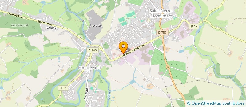 localisation de l'entreprise AUTO IMMO à MONTREVAULT-SUR-EVRE