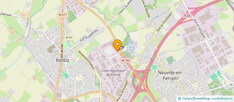 localisation de l'entreprise AUTO KING à RONCQ