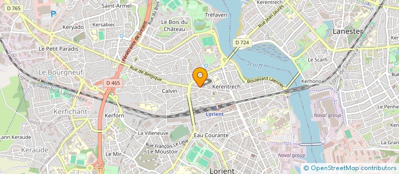 localisation de l'entreprise AUTO LOCATION LITTORAL  LORIENT