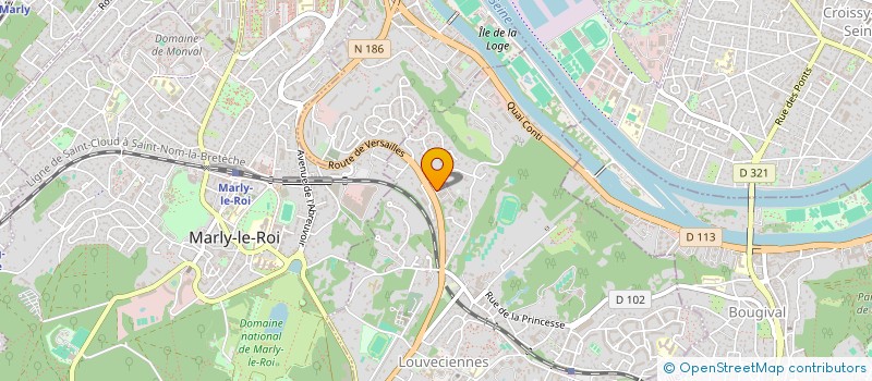 localisation de l'entreprise AUTO M CARS 78  LOUVECIENNES