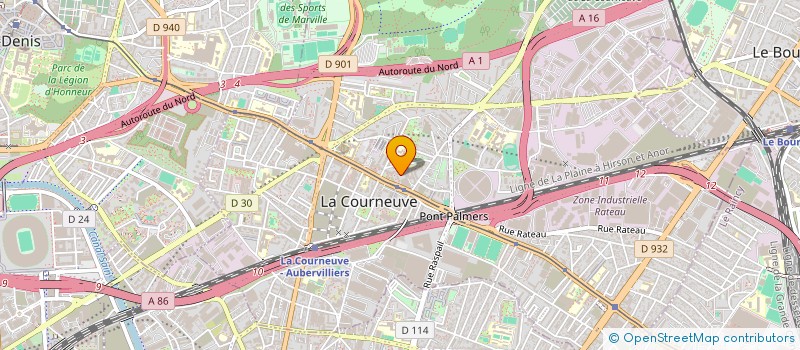 localisation de l'entreprise AUTO MAC à LA COURNEUVE