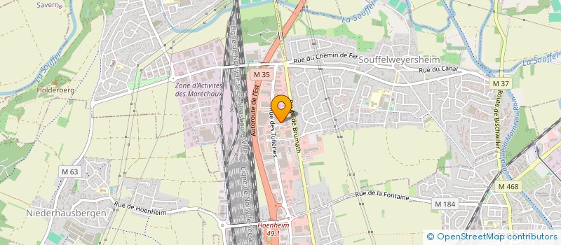 localisation de l'entreprise AUTO MECANIQUE GENERALE  SOUFFELWEYERSHEIM