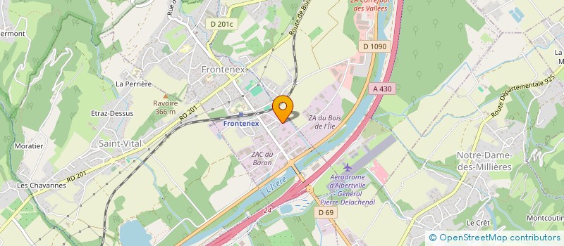 localisation de l'entreprise AUTO'MOBILE 73  FRONTENEX