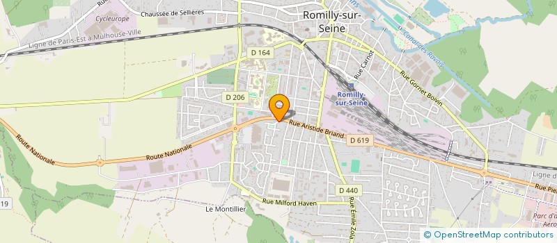 localisation de l'entreprise AUTO MOTO AUBE à ROMILLY-SUR-SEINE