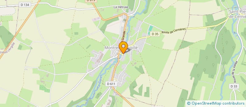 localisation de l'entreprise AUTO MOTO ECOLE DE MONTREUIL  MONTREUIL-L'ARGILLE