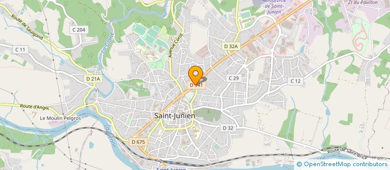 localisation de l'entreprise AUTO MOTO ECOLE JU'NIEN à SAINT-JUNIEN
