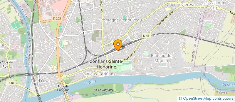 localisation de l'entreprise AUTO MOTO ECOLE LE TREFLE à CONFLANS-SAINTE-HONORINE