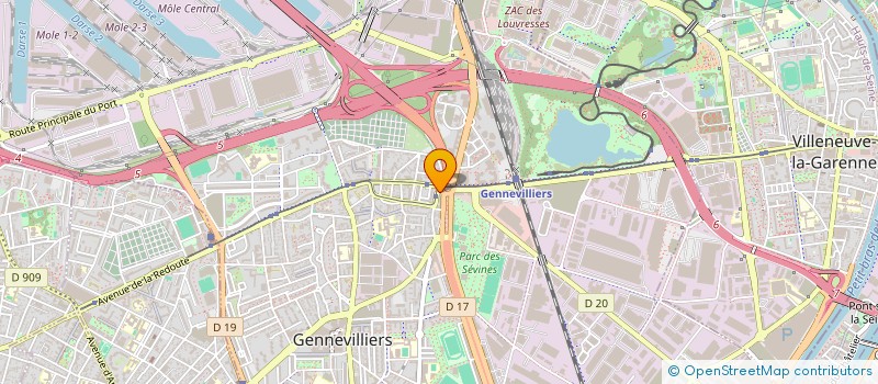 localisation de l'entreprise AUTO O W à GENNEVILLIERS