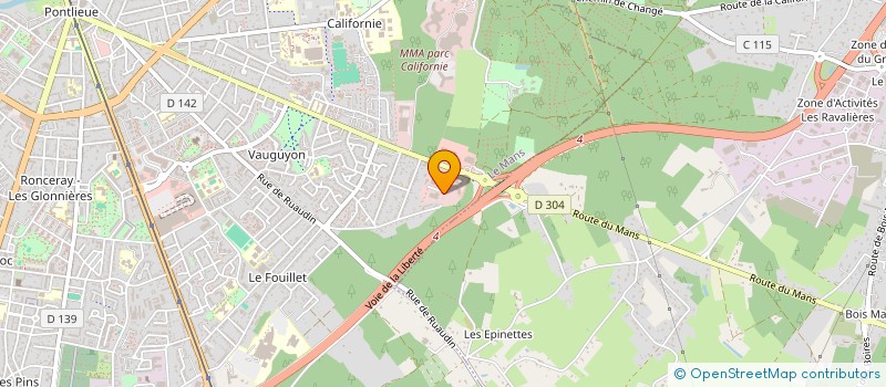 localisation de l'entreprise AUTO OUEST 72  GUECELARD