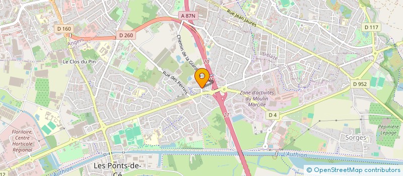 localisation de l'entreprise AUTO OUEST  LES PONTS-DE-CE