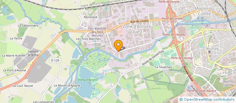 localisation de l'entreprise AUTO PARTICULIER 35 à RENNES