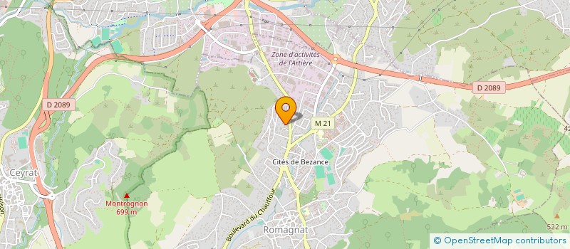 localisation de l'entreprise AUTO PARTS à ROMAGNAT
