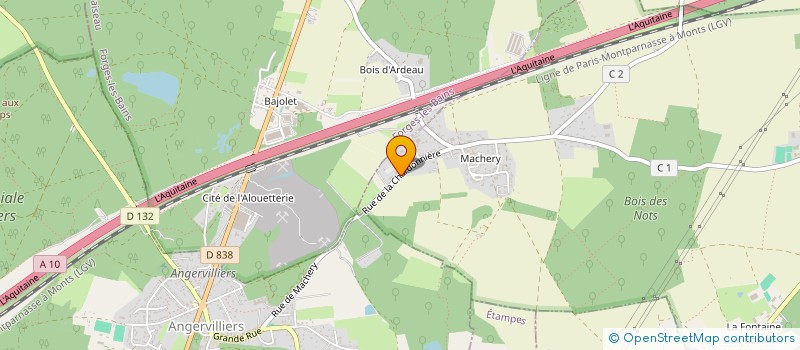 localisation de l'entreprise AUTO PASSION à VAUGRIGNEUSE