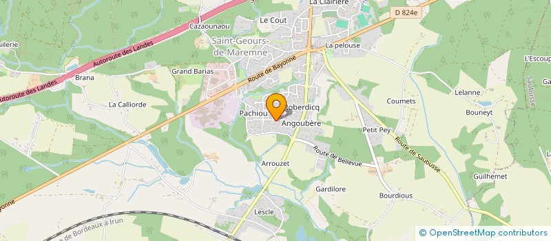 localisation de l'entreprise AUTO PASSION  SAINT-GEOURS-DE-MAREMNE