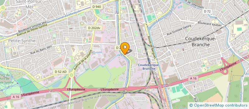 localisation de l'entreprise AUTO-PASSION  COUDEKERQUE-BRANCHE