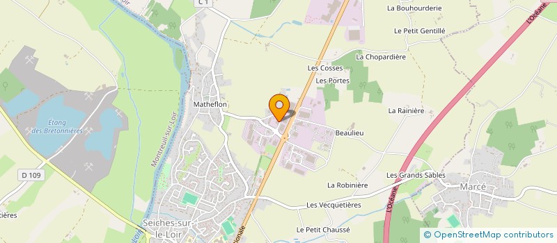 localisation de l'entreprise AUTO PASSION FACTORY à SEICHES-SUR-LE-LOIR