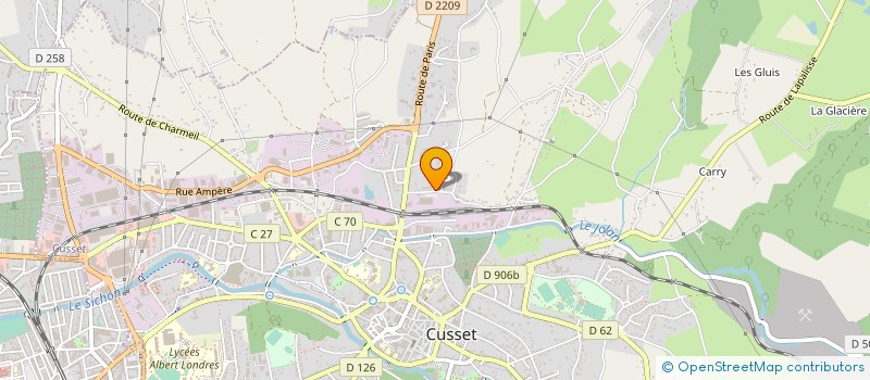localisation de l'entreprise AUTO PIECES CUSSET à CUSSET