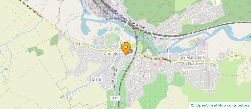 localisation de l'entreprise AUTO PIECES DU VAL DE MEURTHE  DAMELEVIERES