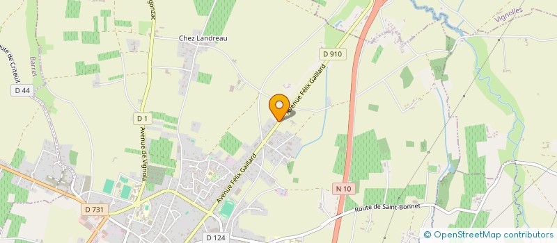 localisation de l'entreprise AUTO PIECES SUD CHARENTE  BARBEZIEUX-SAINT-HILAIRE