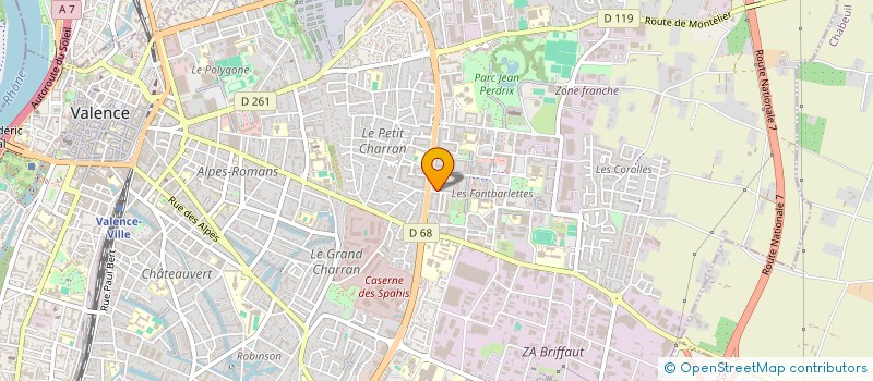 localisation de l'entreprise AUTO PIECES VALENCE à VALENCE