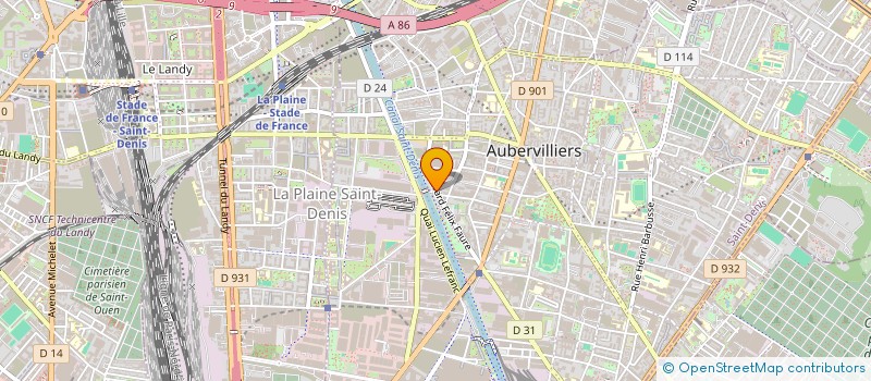 localisation de l'entreprise AUTO PLANETE  AUBERVILLIERS