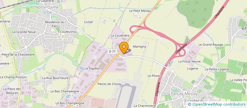 localisation de l'entreprise AUTO-PRESTIGE 37 à PARCAY-MESLAY