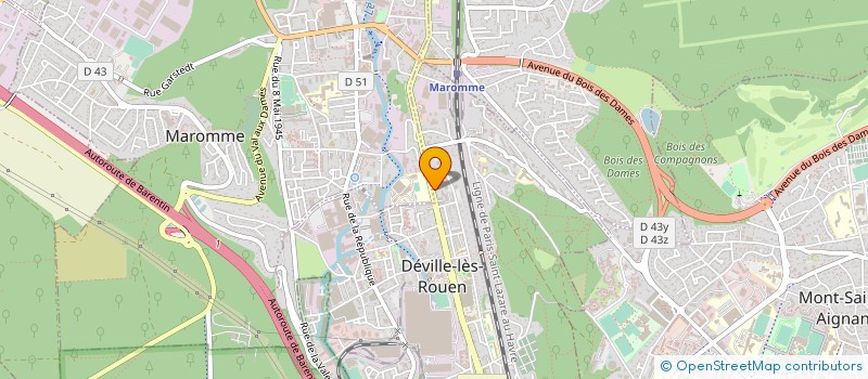 localisation de l'entreprise AUTO PRESTIGE à DEVILLE-LES-ROUEN