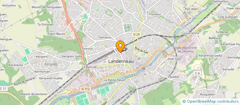 localisation de l'entreprise AUTO PRESTIGE BRETAGNE  LANDERNEAU