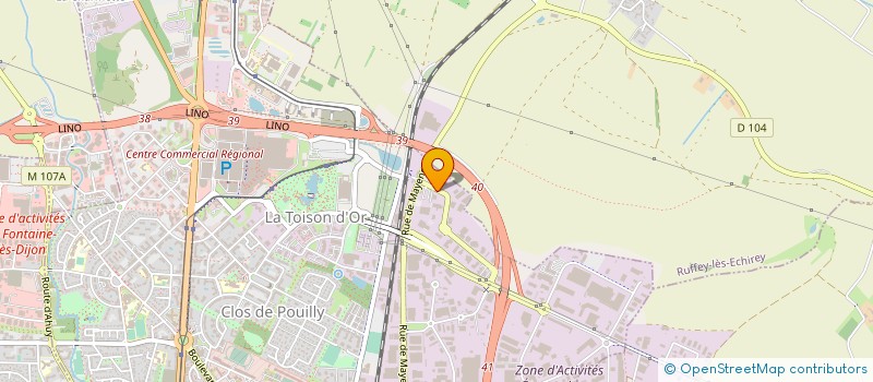 localisation de l'entreprise AUTO RECTIF SARL à DIJON