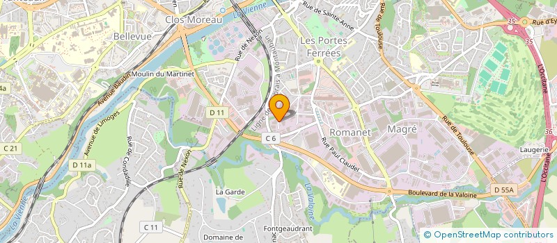 localisation de l'entreprise AUTO-RENO à LIMOGES