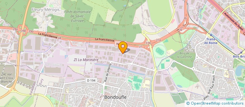 localisation de l'entreprise AUTO S à BONDOUFLE