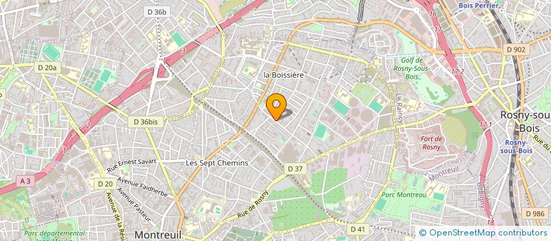 localisation de l'entreprise AUTO SAINT DENIS à MONTREUIL
